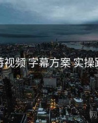 草莓视频 字幕方案 实操路径