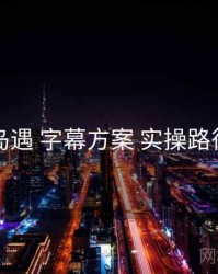 岛遇 字幕方案 实操路径